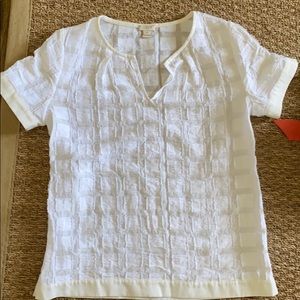 Jcrew white windowpane top
